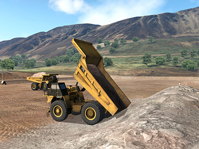 Cat 777E Haul Truck - Dumping Training