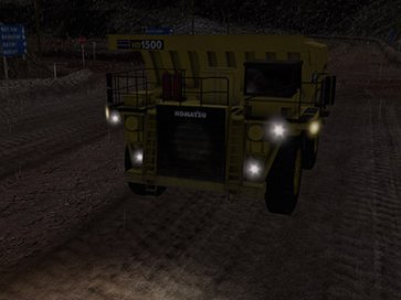 Komatsu HD1500-7 Night Operating Training