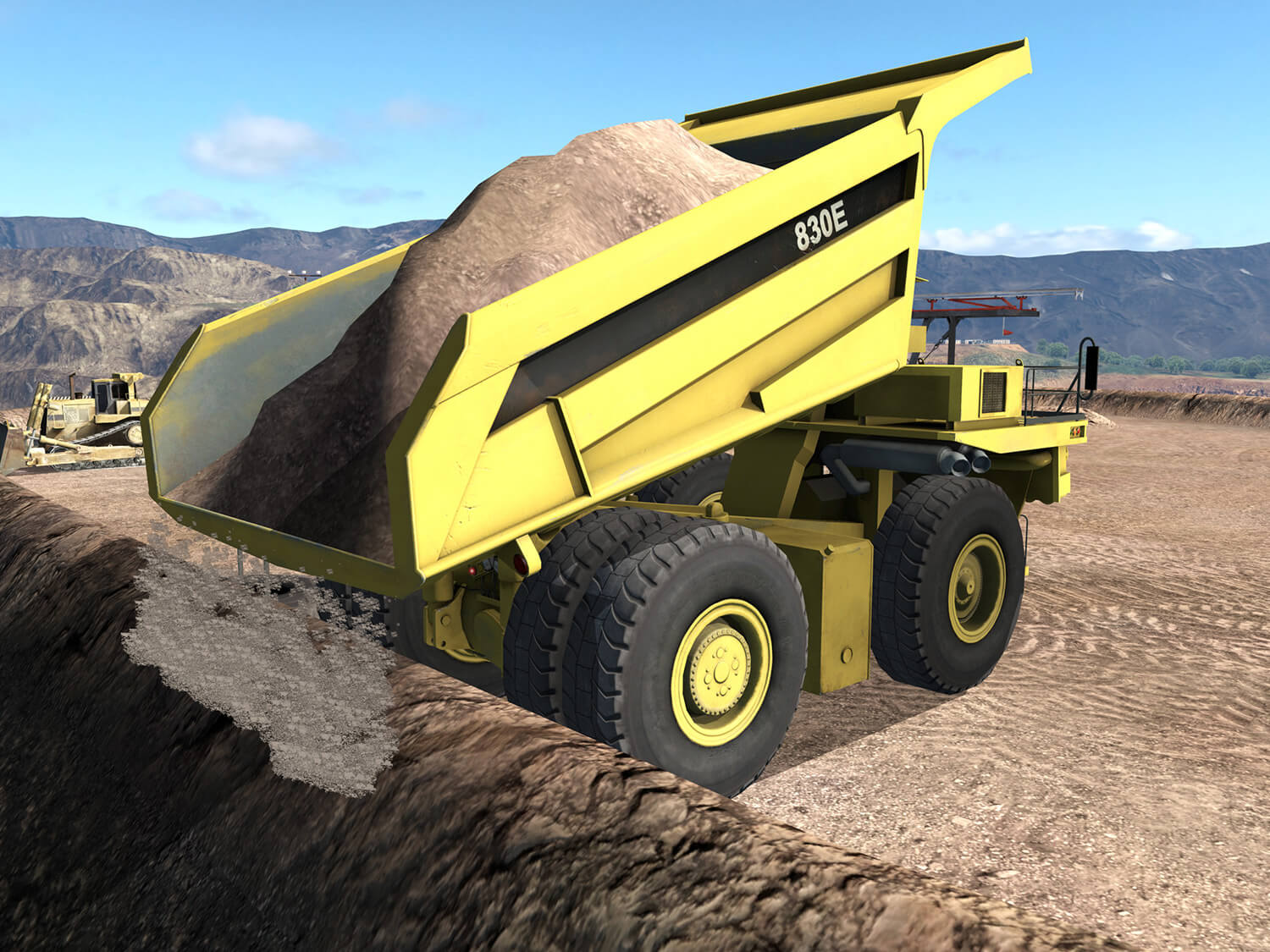 Komatsu 830E-5T Dumping Training