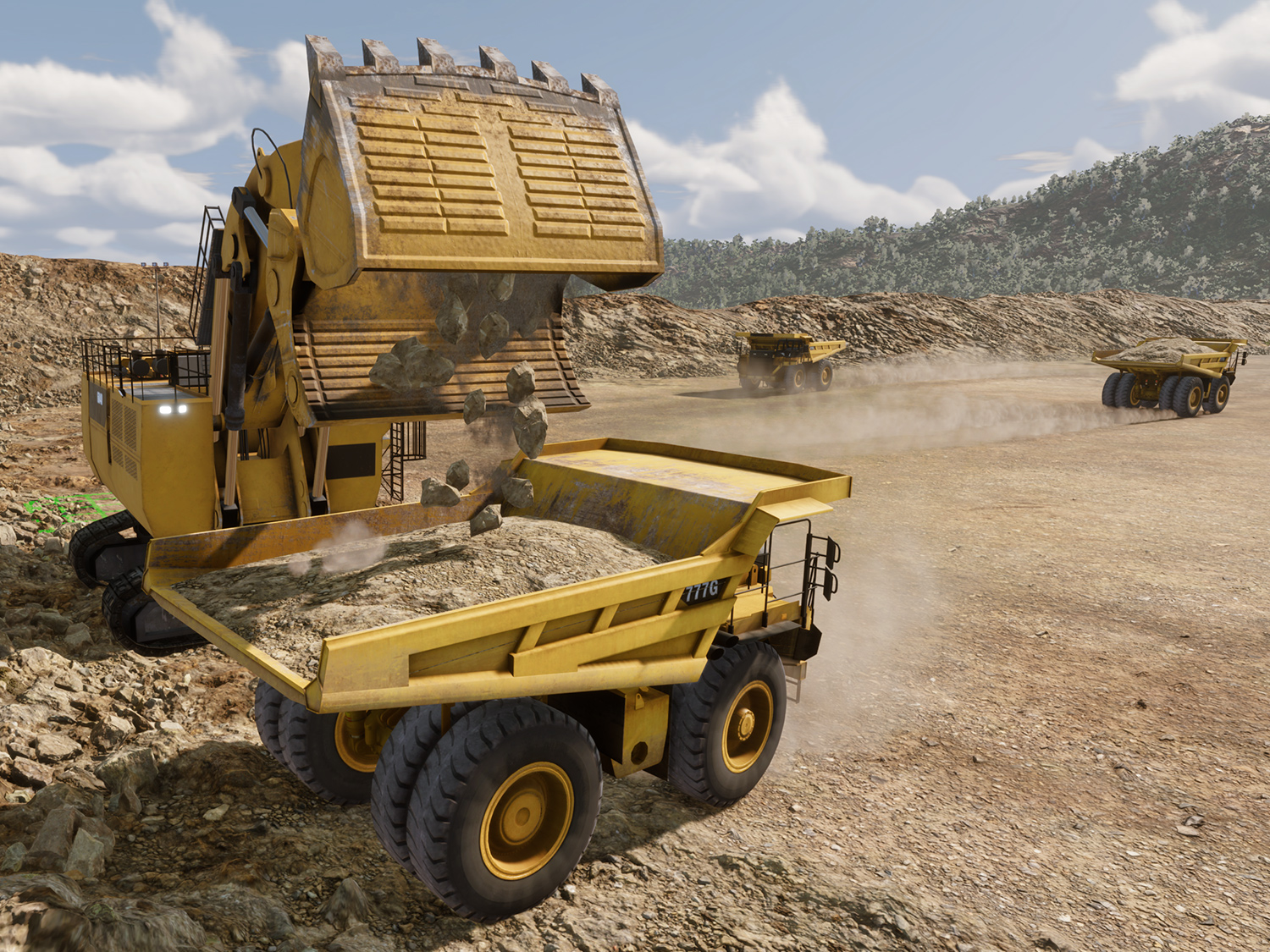 Cat 777, 777G Loading Training