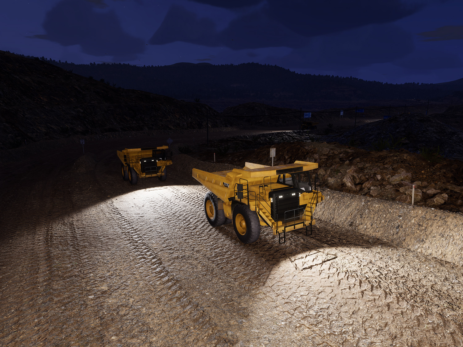 Cat 777, 777G Night Training