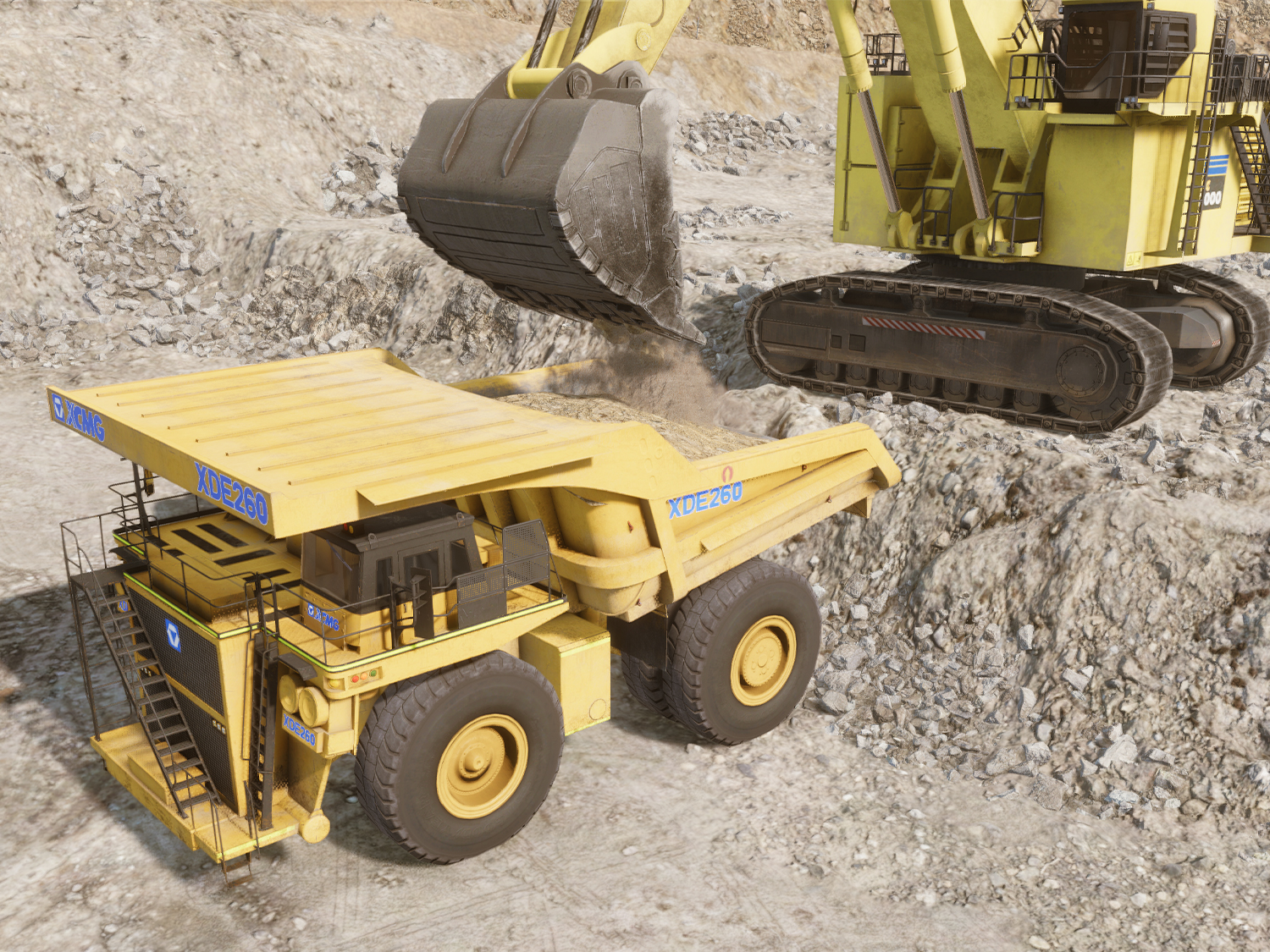 XCMG XDE260 Haul Truck Loading Training