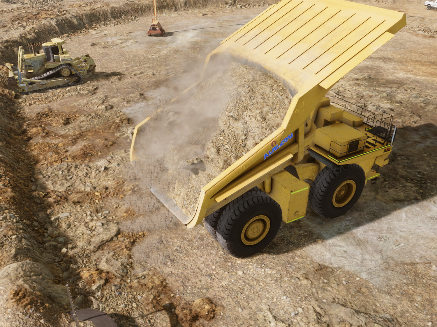 XCMG XDE260 Haul Truck Dumping Training