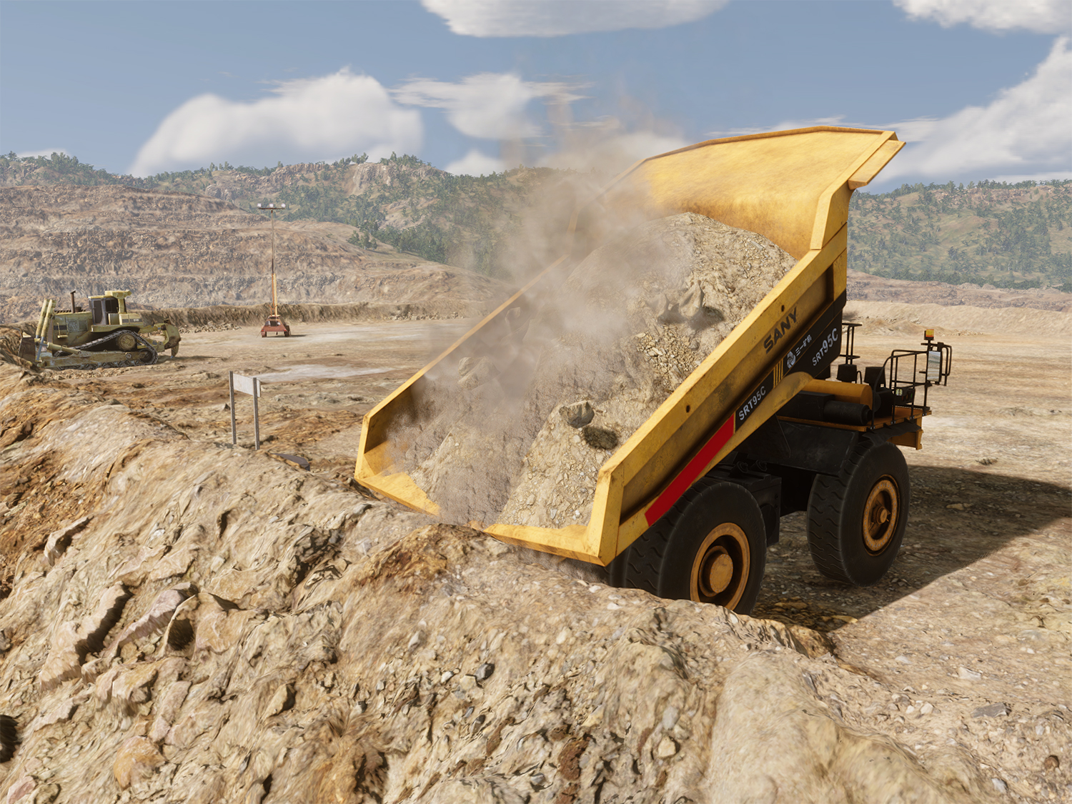 SANY SRT95C Haul Truck Dumping Training