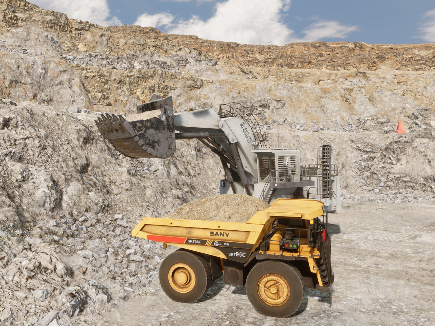 SANY SRT95C Haul Truck Loading Training