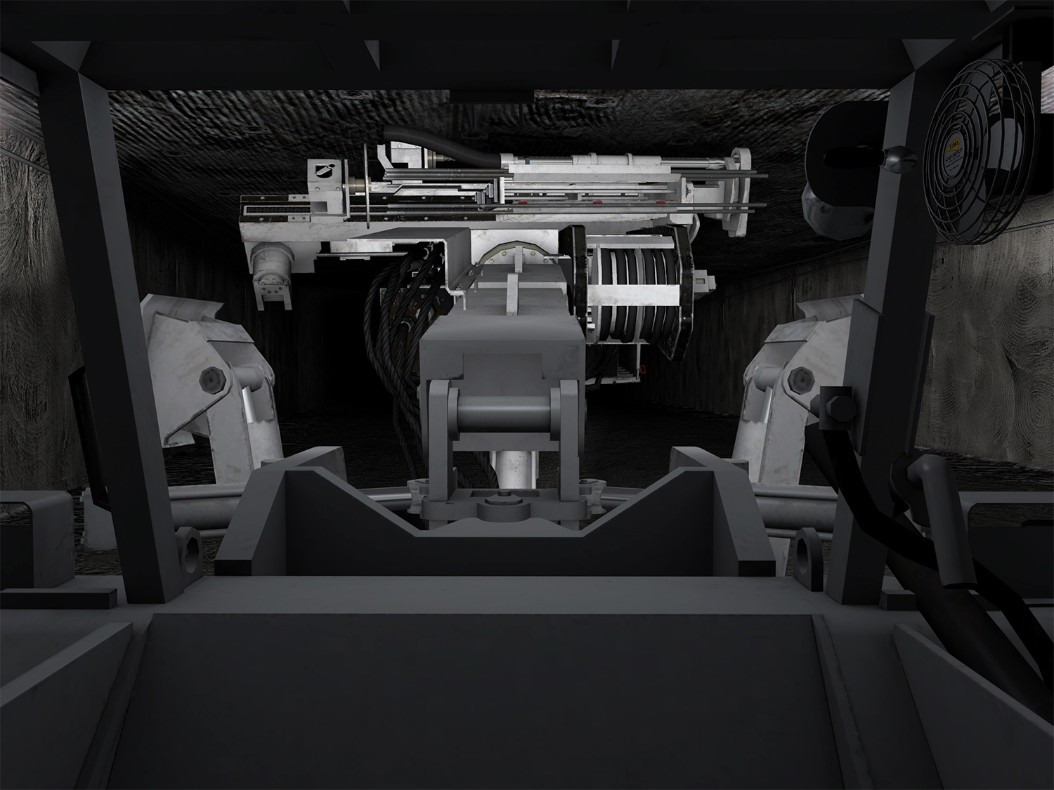 DynaBolter V2.0 Underground Bolter tramming with lights off