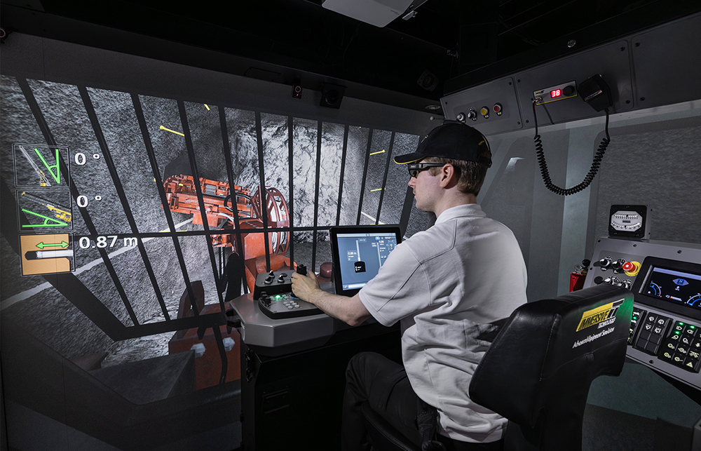 Simulator for Sandvik DS422i Cable Bolter