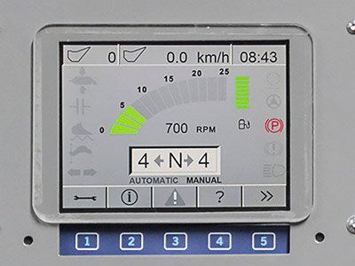 Sandvik LH307 Vehicle display screen