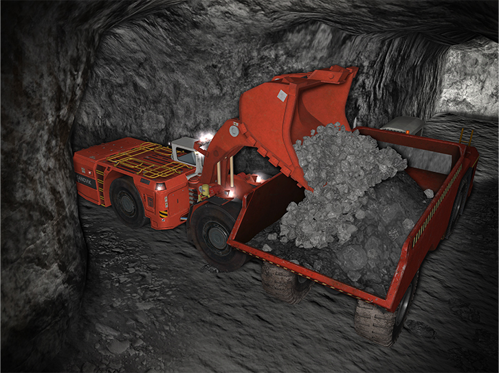 Sandvik LH518B Dumping Training