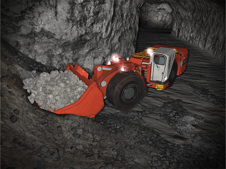 Sandvik LH518B Digging Training Side View