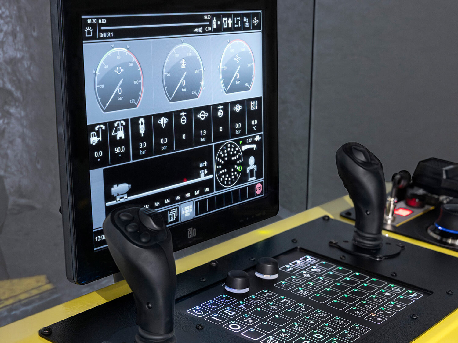 Epiroc Simba E7 C, M4 C (RCS 5) Longhole Drill - Control System Display