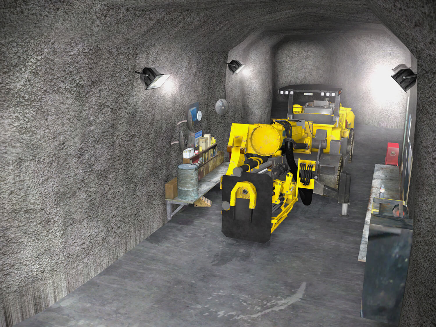 Epiroc Simba E7 C, M4 C (RCS 5) Longhole Drill Workshot with feeder stowed