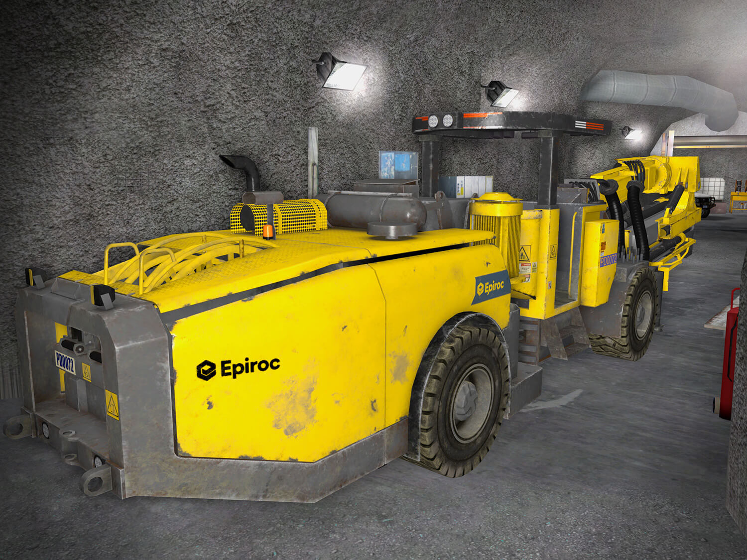 Epiroc Simba E7 C, M4 C (RCS 5) Longhole Drill Angled Boom Training