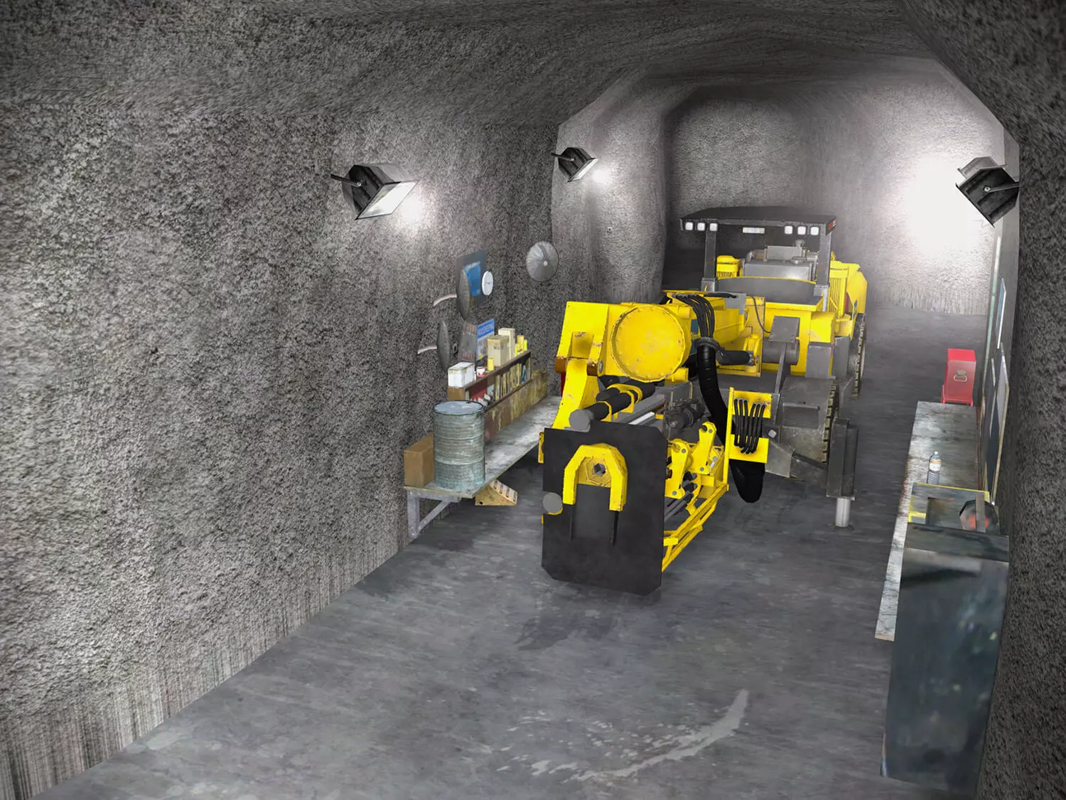 Epiroc Simba E7 C, M4 C (RCS 5) Longhole Drill Workshot with feeder stowed