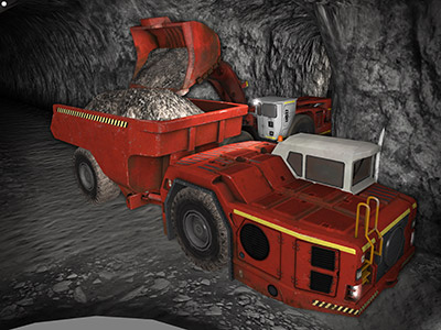 Sandvik TH663 Underground Truck Loading Training