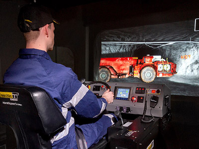 Simulador para el camión subterráneo Sandvik TH545i