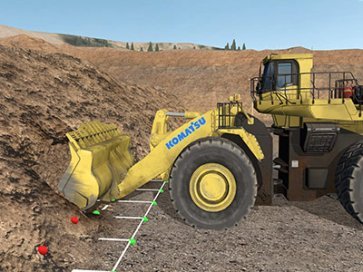 Komatsu WA1200-6 Digging Training