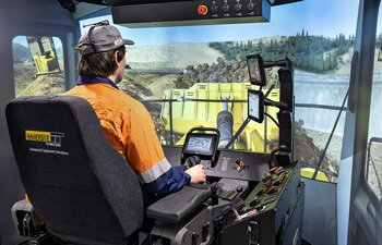 Simulator for Cat(R) 992 Wheel Loader (Joystick Control)