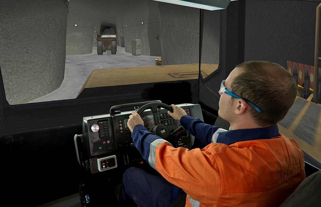 Simulator for Cat&reg; AD45B, AD55B, AD60 Underground Trucks