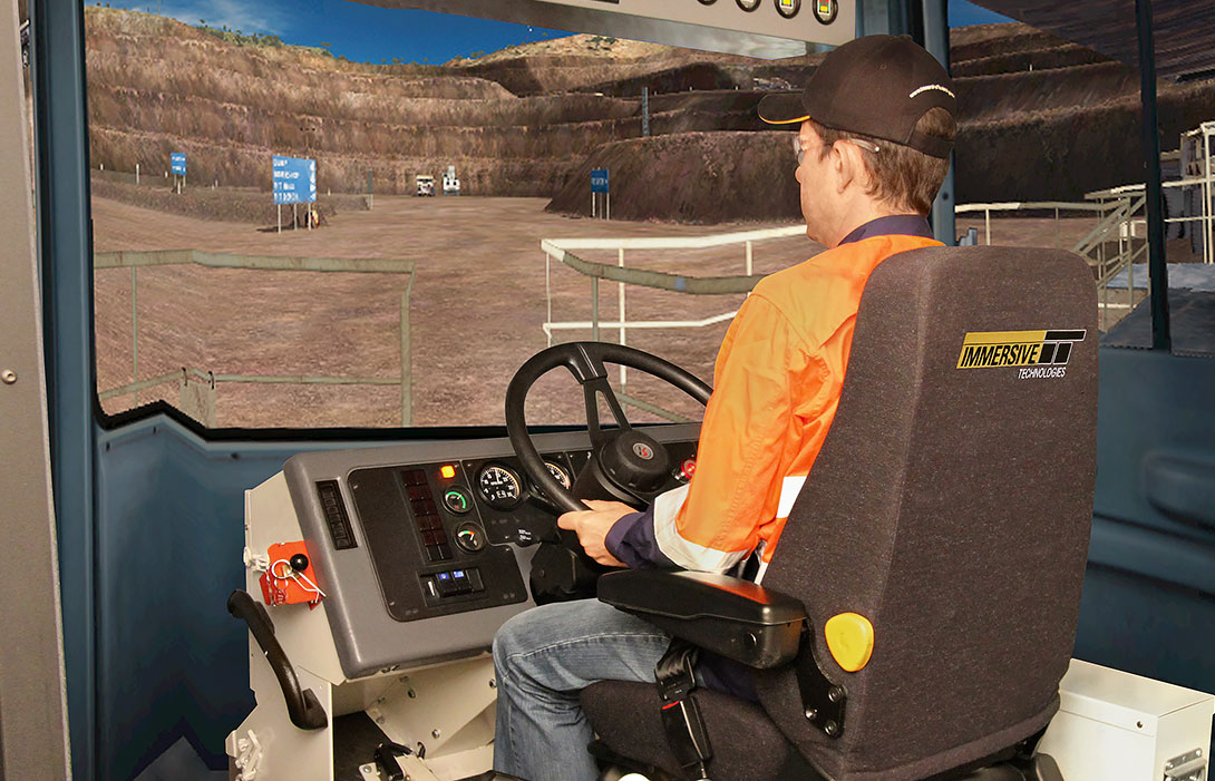 Simulator for Cat® (Bucyrus) MT4400 DC, MT4400 AC Haul Trucks