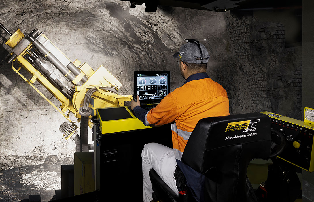 Simulator for Epiroc (Atlas Copco) Simba E7 C, M4 C Longhole Production Drill Rig