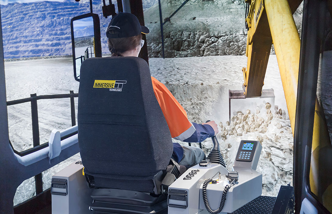 Simulator for Komatsu PC1250-8 Excavator