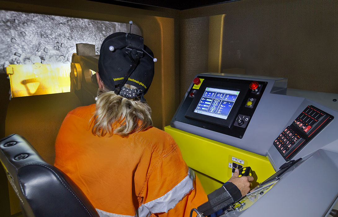 Simulator for Komatsu WX22H Hybrid Underground Loaders