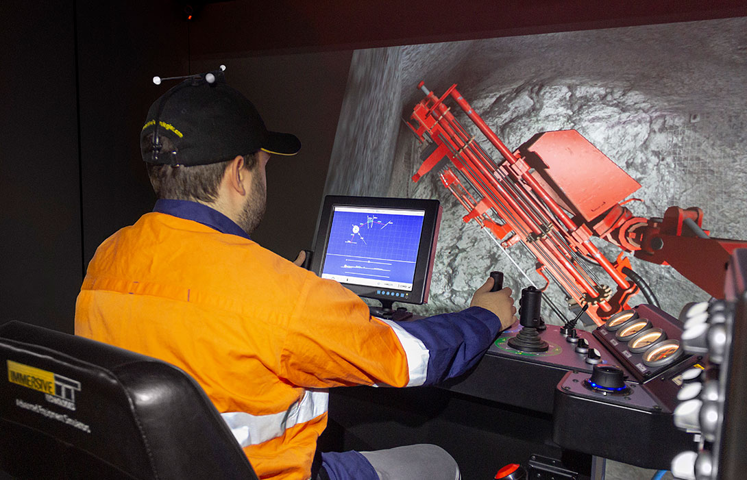 Simulator for Sandvik DS411-C Bolter