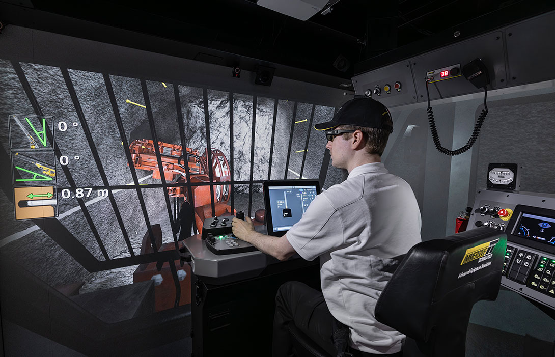 Simulator for Sandvik DS422i Cable Bolter