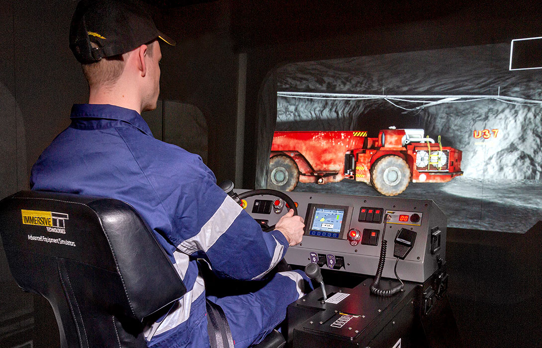 Simulator for Sandvik TH545i Underground Truck