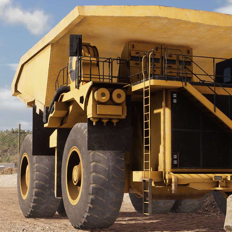 Industrial mining equipment for operator training