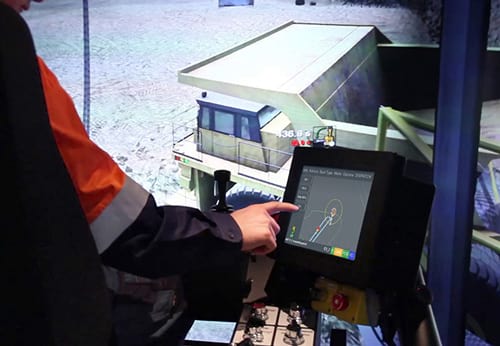 Simulator for Komatsu AHS (Autonomous Haulage System)